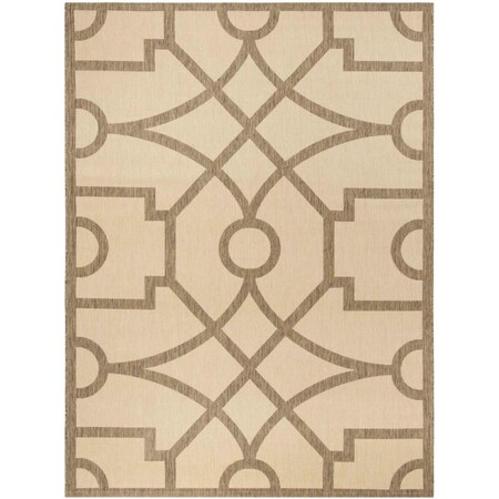 Safavieh Martha Stewart Power Loomed Rectangle Area Rug Beige & Dark Beig - 5 ft.3 in. x 7 ft.7 in. MSR4121K-5